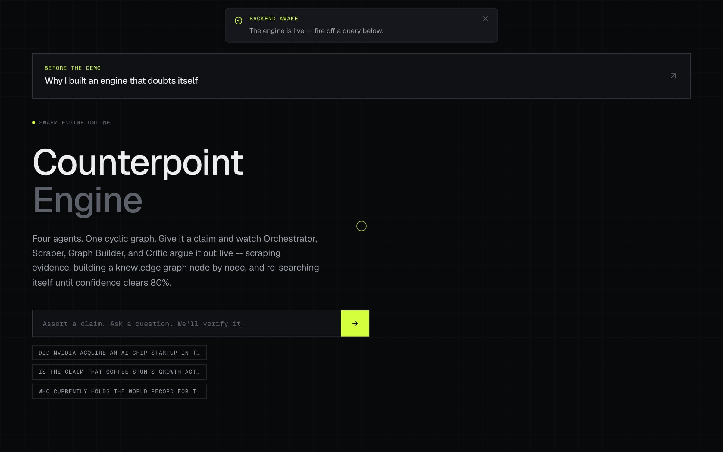 Counterpoint Engine interface